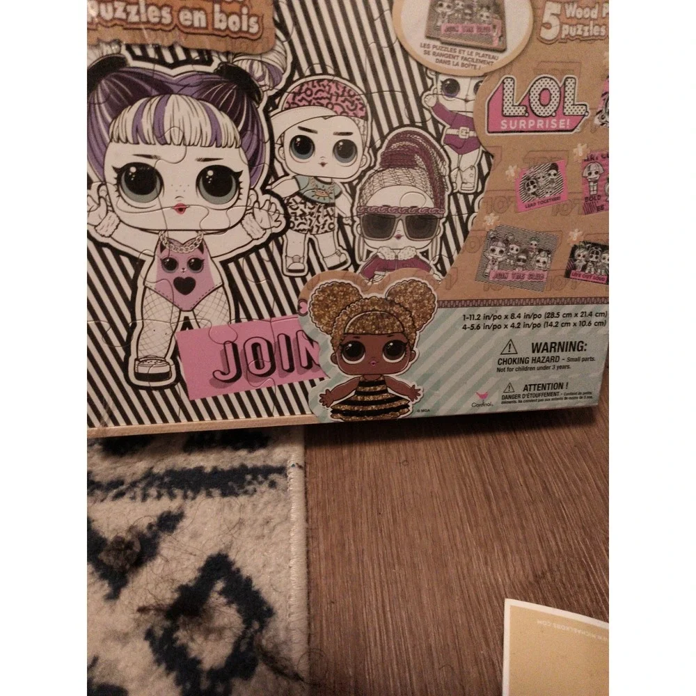 LOL doll wooden puzzle set of 5 new sealed in box